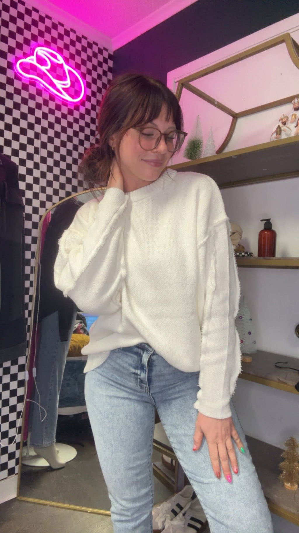 Exposed Seam Sweater