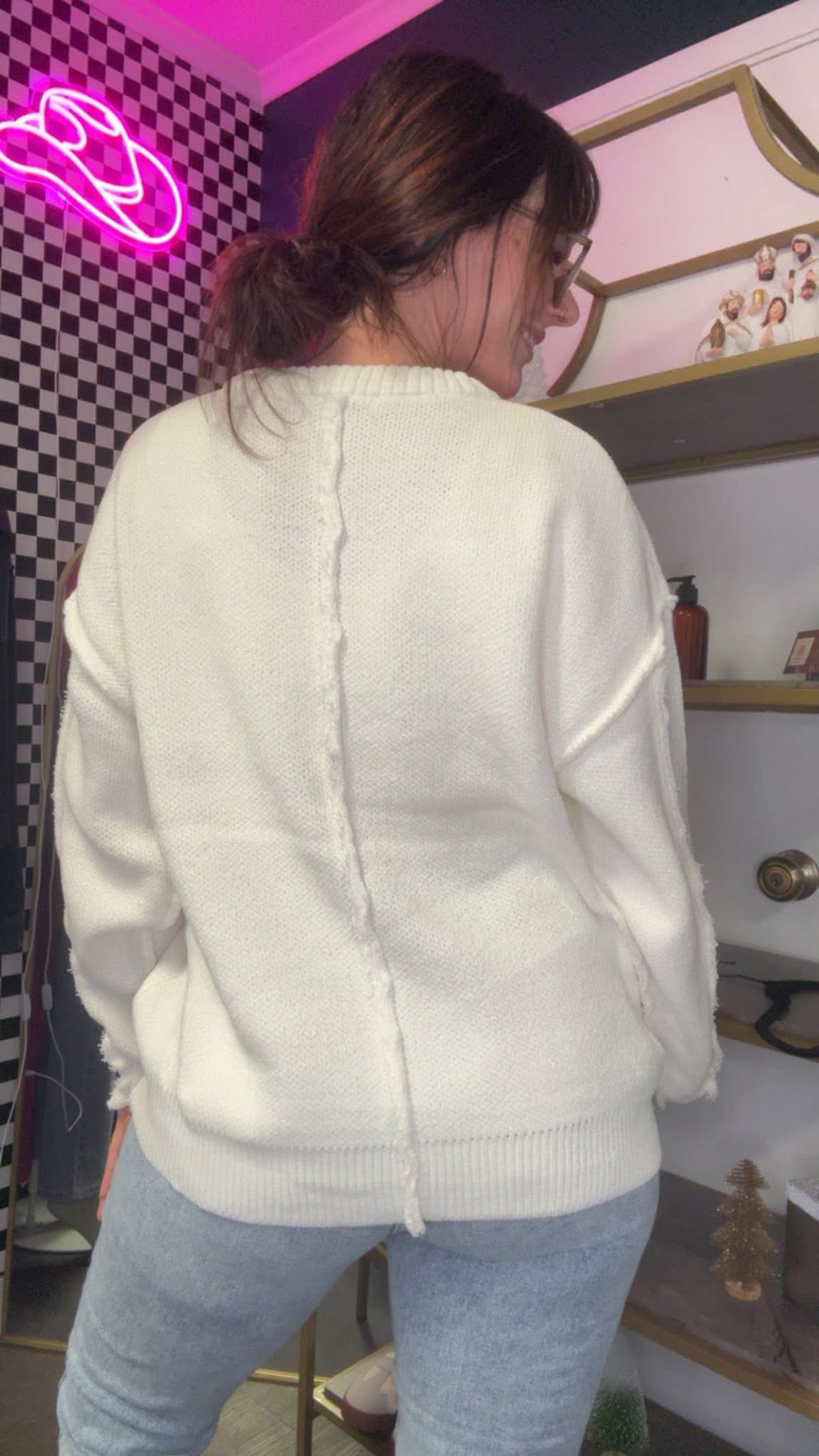 Exposed Seam Sweater