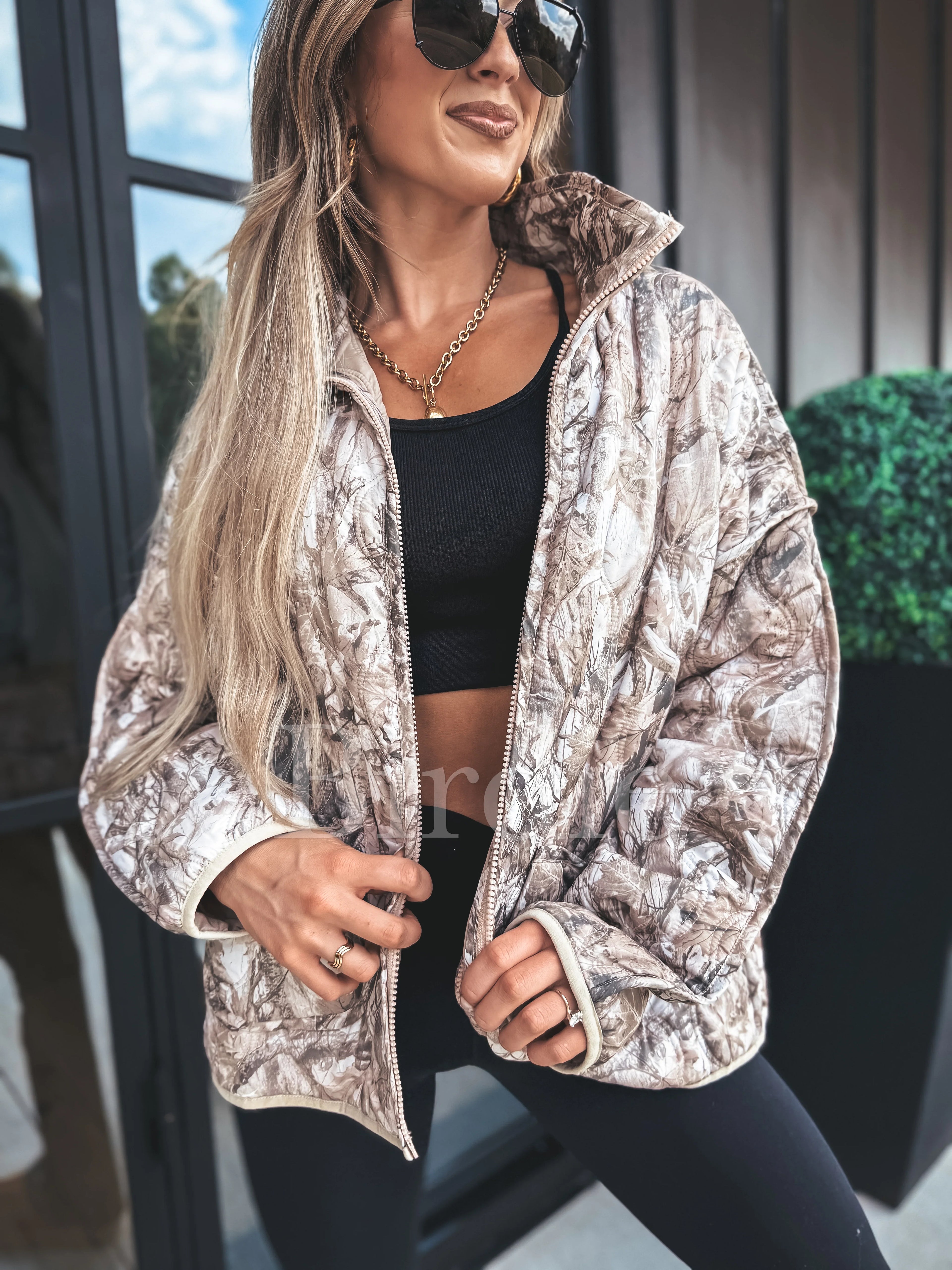 BIRDIE Cozy Cloud Jacket in Dark Camo