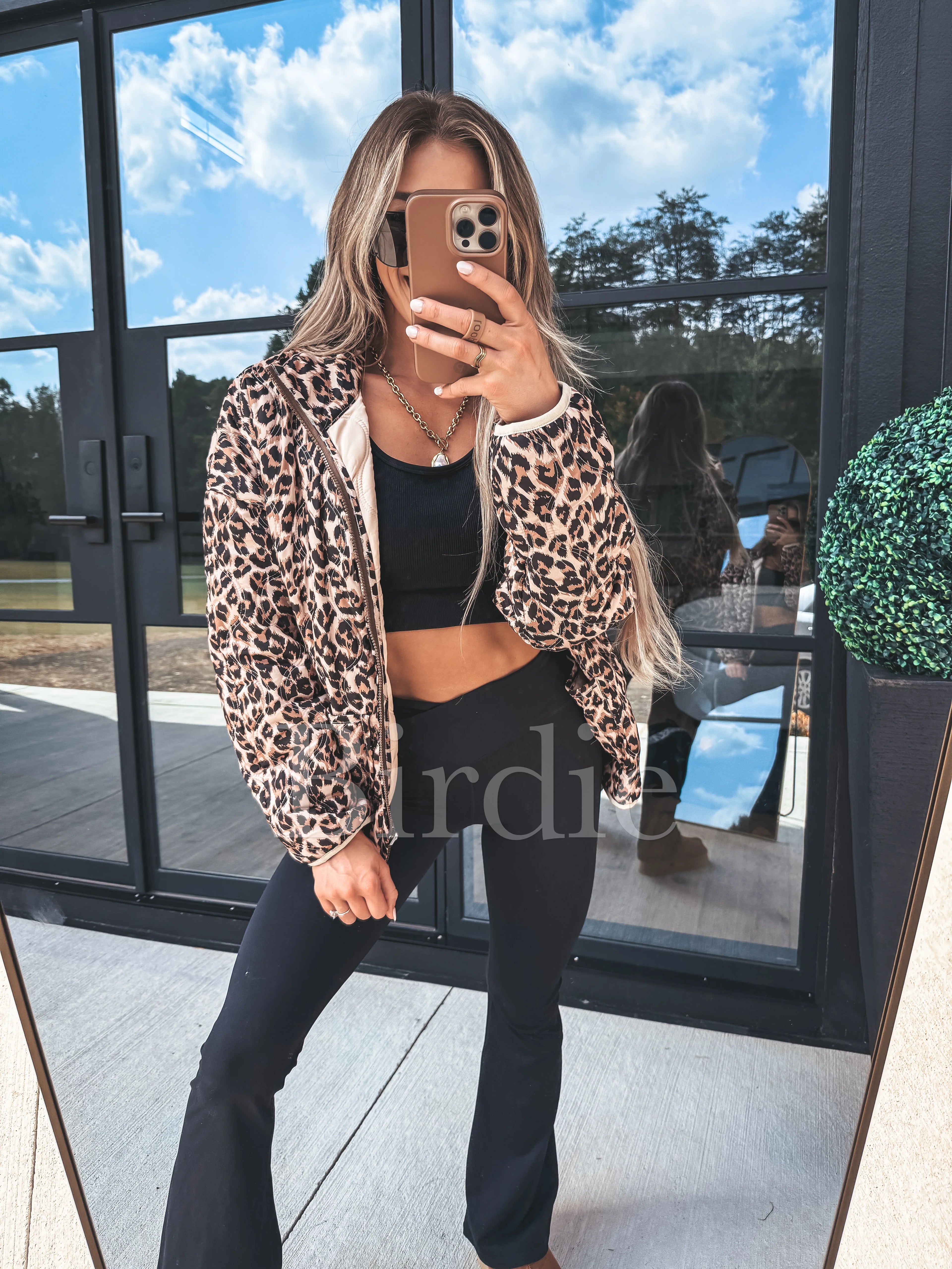 BIRDIE Cozy Cloud Jacket in Leopard
