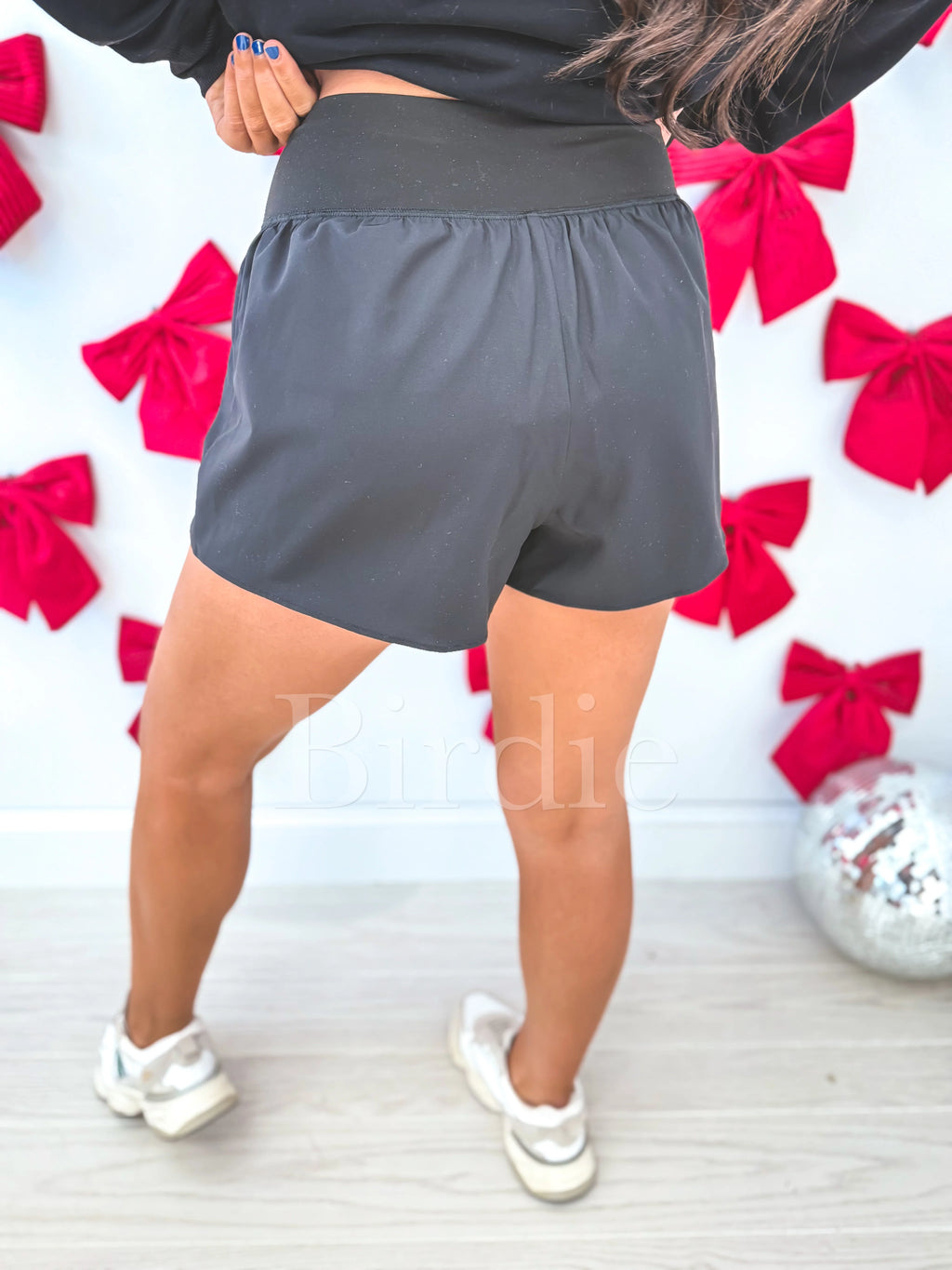 BIRDIE PREORDER Crossover Lined Active Shorts in Black
